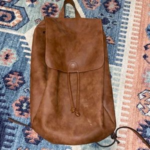 Leather backpack